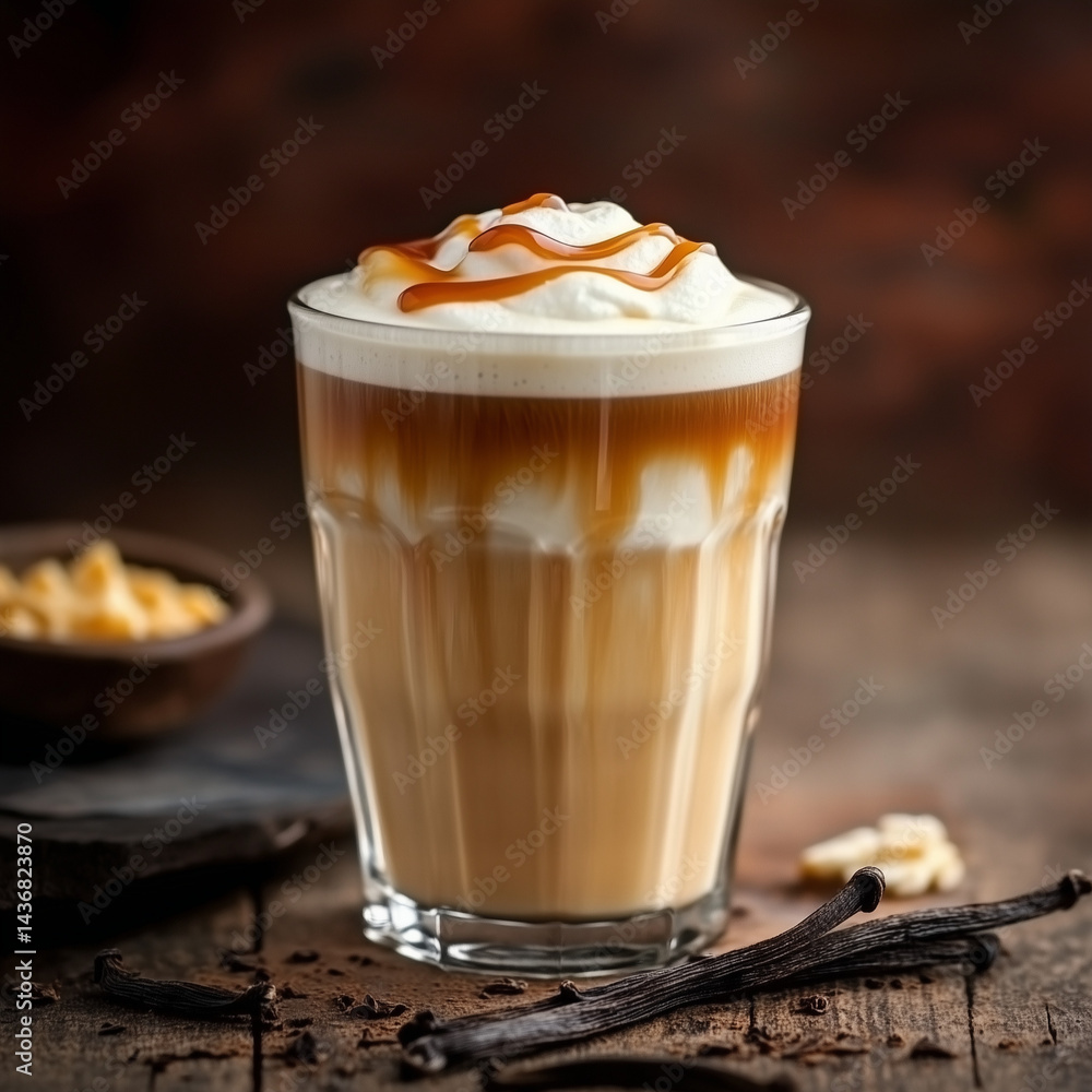 vanilla latte with vanilla pods vanilla latte with vanilla pods