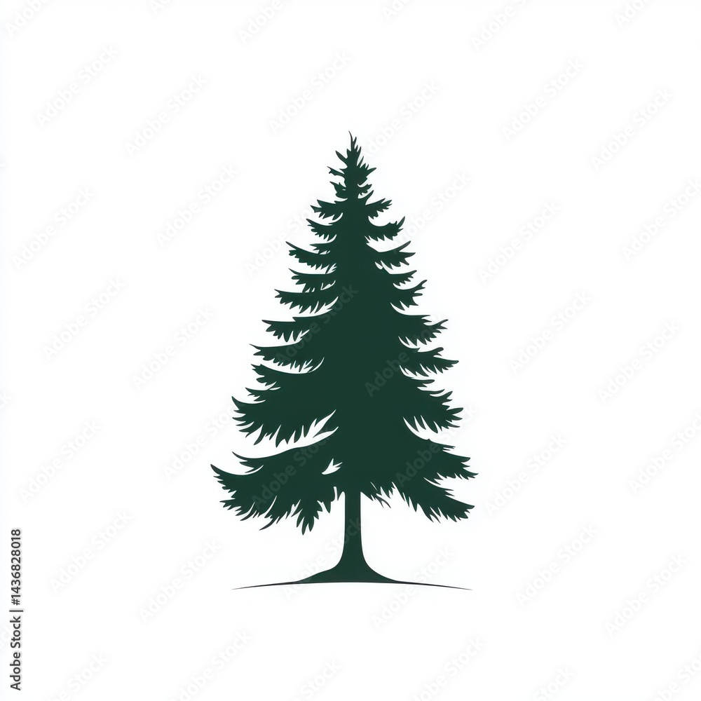 A vibrant green silhouette of a pine tree against a clean white background, symbolizing nature's beauty. A vibrant green silhouette of a pine tree against a clean white background, symbolizing nature's beauty.