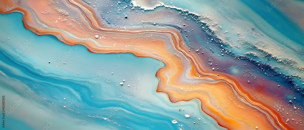Abstract Fluid Art, Colorful Flow, Texture