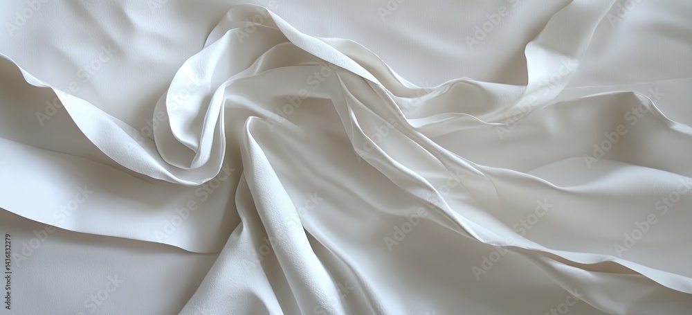 Soft, Draped White Fabric Soft, Draped White Fabric