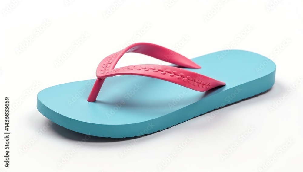 A single flip-flop isolated on white background , thongs, graphic A single flip-flop isolated on white background , thongs, graphic