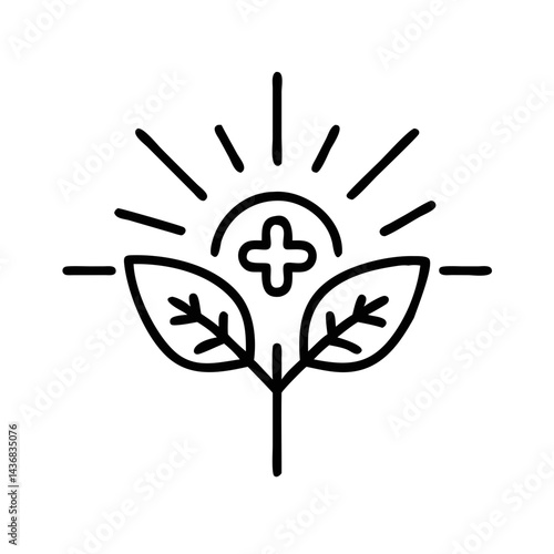 Healing Leaf Symbolizing Wellness and Growth  