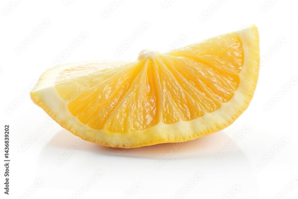 Single, vibrant flap isolated on pure white background , texture, smooth Single, vibrant flap isolated on pure white background , texture, smooth