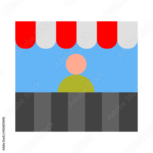 Ticket Booth flat icon