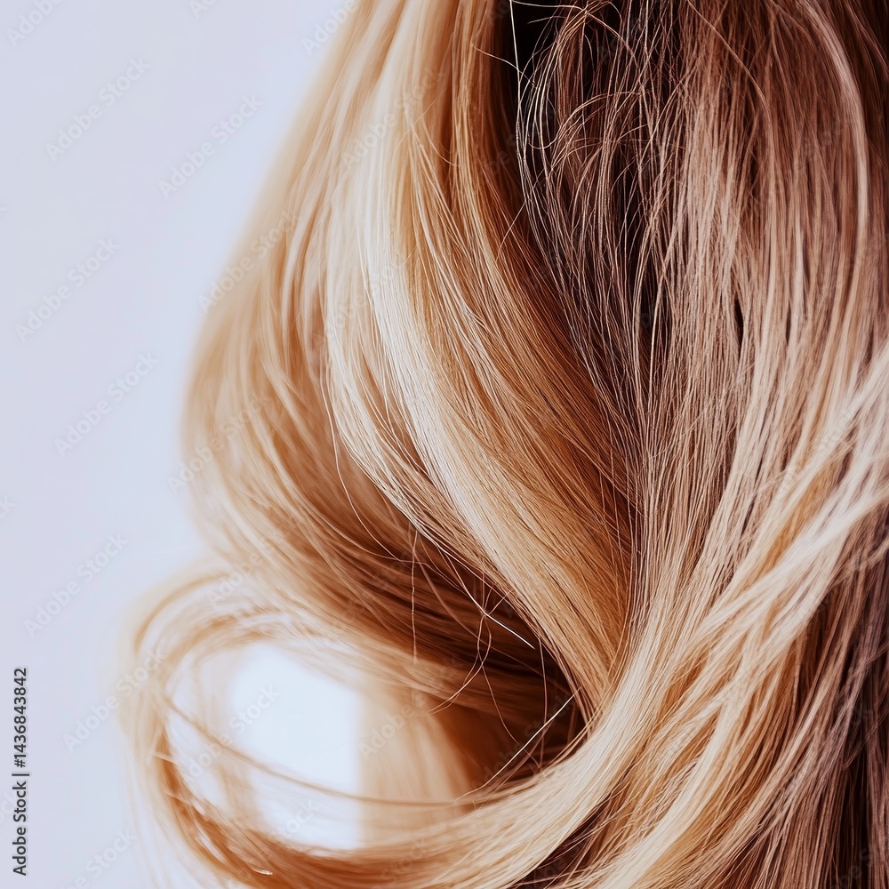 Naklejka premium A damaged hair strand's intricate details are exposed by a magnifying glass during close examination, stock