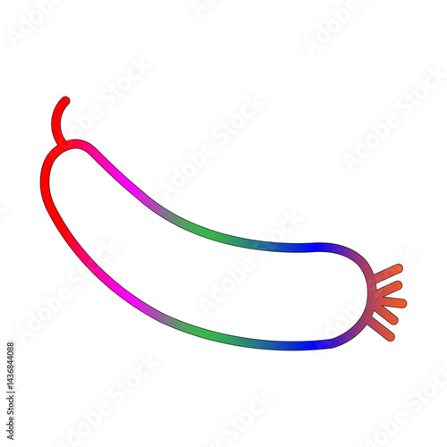 Sponge gourd line gradient icon