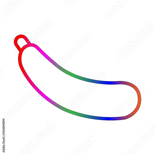 Pointed gourd line gradient icon