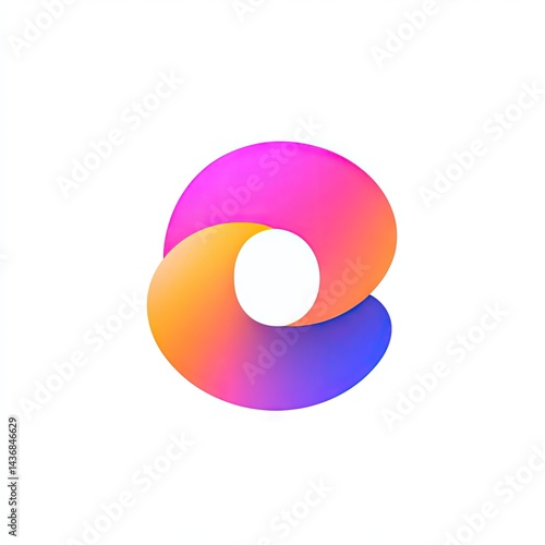 Colorful abstract logo design.  Dynamic overlapping circles in vibrant hues