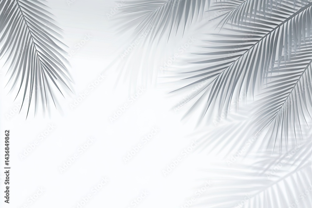 Obraz premium Monochrome palm fronds