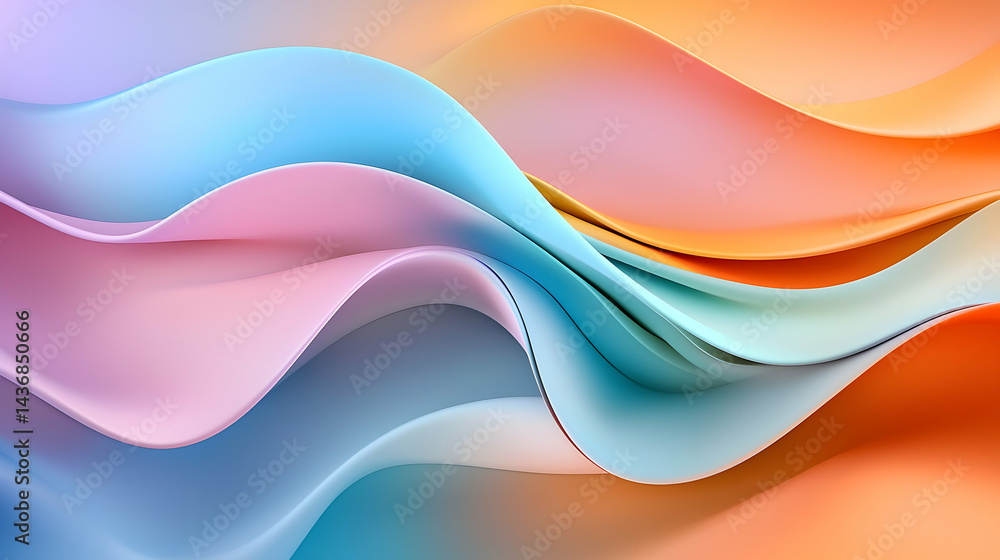 Multicolor Holographic Animated Gradient Background with Flowing Waves Multicolor Holographic Animated Gradient Background with Flowing Waves