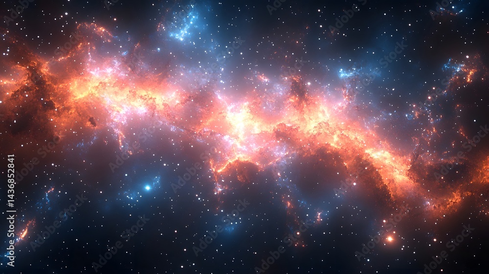 Colorful nebula abstract space background image Colorful nebula abstract space background image