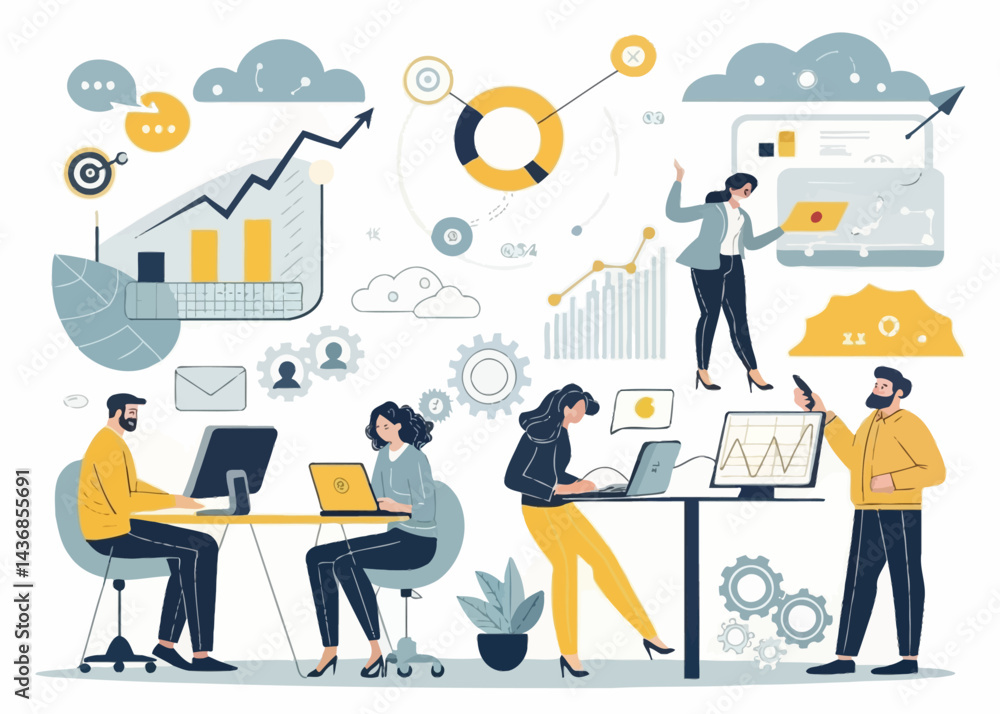 Fototapeta premium business people in the office