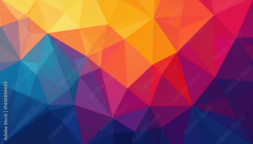 Obraz premium Geometric abstract shapes, vibrant hues, modern style , stylish, color, repeat