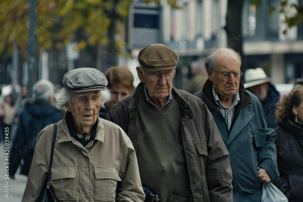 Old people on the street in Berlin. Old people on the street in Berlin.