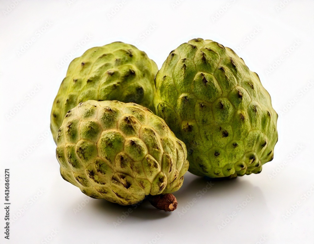 Cherimoya at white background Cherimoya at white background