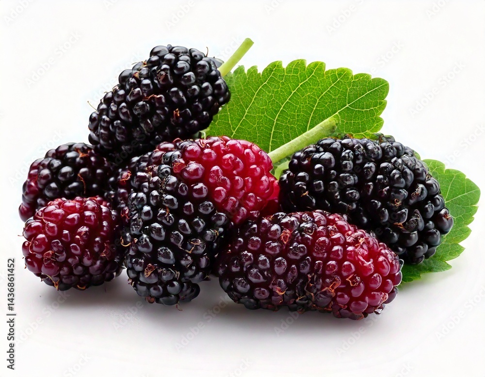 Mulberry at white background Mulberry at white background