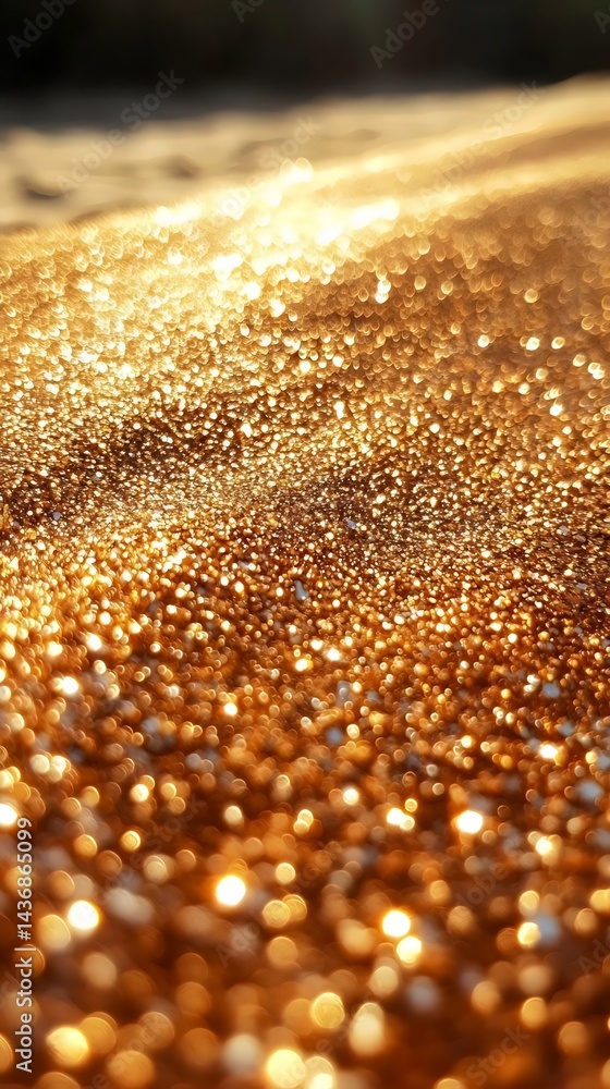 Captivating golden glitter background, perfect for adding a touch of luxury and sparkle to a design project. Captivating golden glitter background, perfect for adding a touch of luxury and sparkle to a design project.