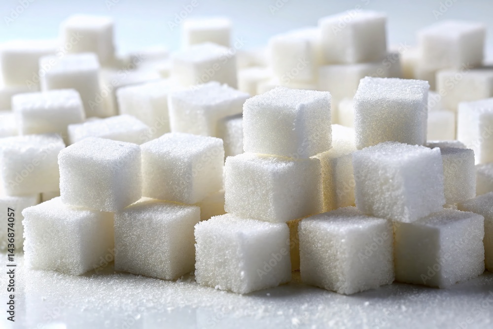 Crisp White Sugar Cubes: High-Resolution Stock Photo of Refined Sugar Crisp White Sugar Cubes: High-Resolution Stock Photo of Refined Sugar