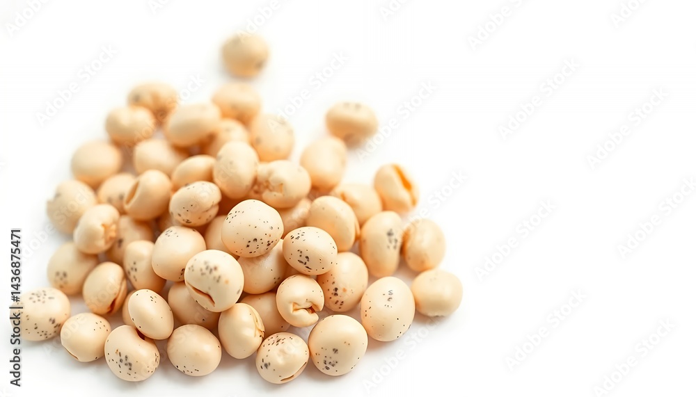 Pile of Beige Coated Roasted Broad Beans with Black Spots Isolated on White Screen Background Close Up Studio Snack Food Macro Healthy Diet Vegan Ads Promotion Template Pile of Beige Coated Roasted Broad Beans with Black Spots Isolated on White Screen Background Close Up Studio Snack Food Macro Healthy Diet Vegan Ads Promotion Template