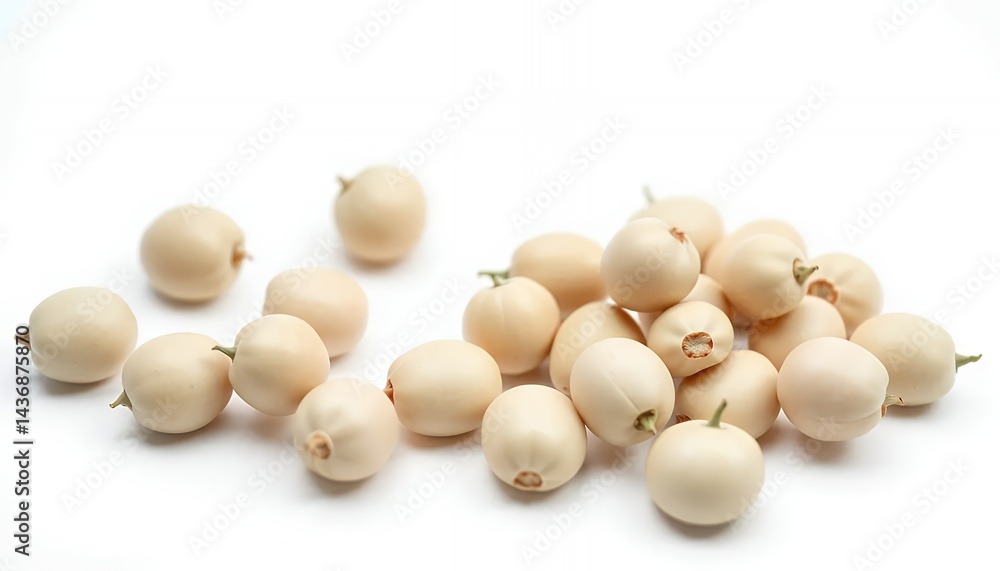 Pile of Raw White Immature Fruit Isolated on White Screen With Clear Background and Studio Lighting Suitable for Fresh Food and Healthy Eating Concept Pile of Raw White Immature Fruit Isolated on White Screen With Clear Background and Studio Lighting Suitable for Fresh Food and Healthy Eating Concept