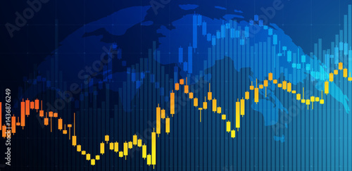 Stock trading background vector illustration