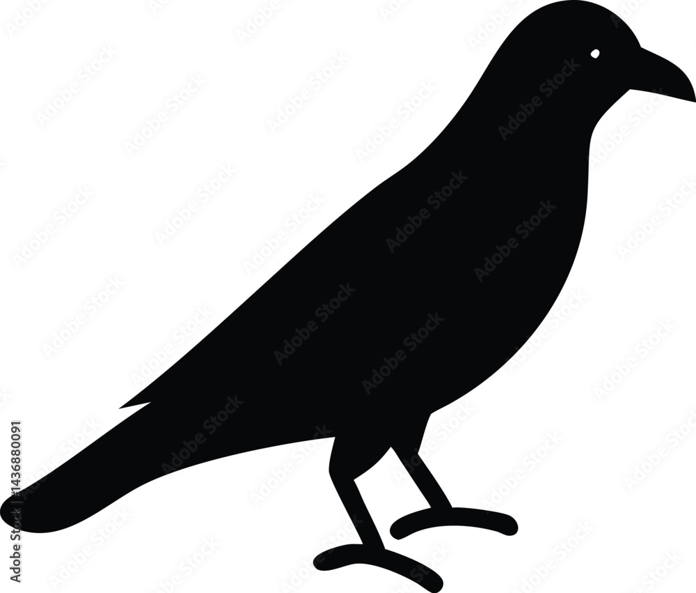 Obraz premium Crow Silhouette Illustration