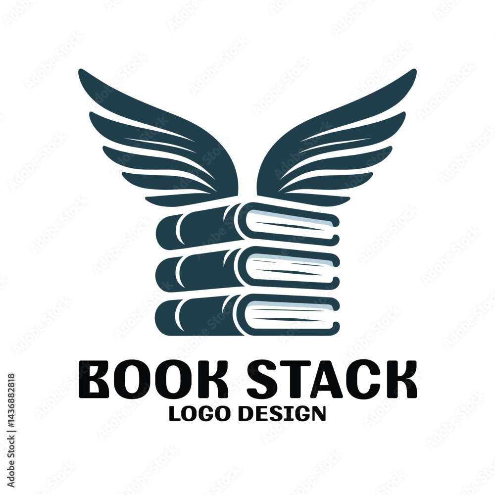 Book Stack Vector Logo Design Book Stack Vector Logo Design