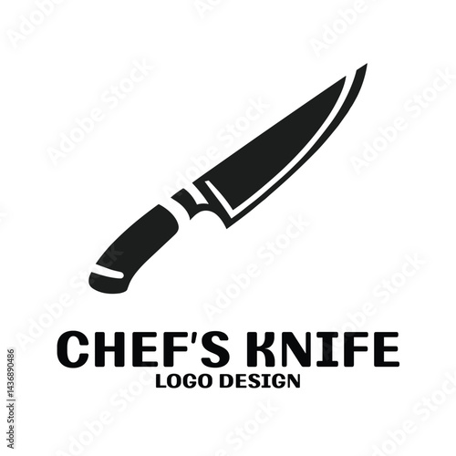 Chef's Knife Vector Logo Design