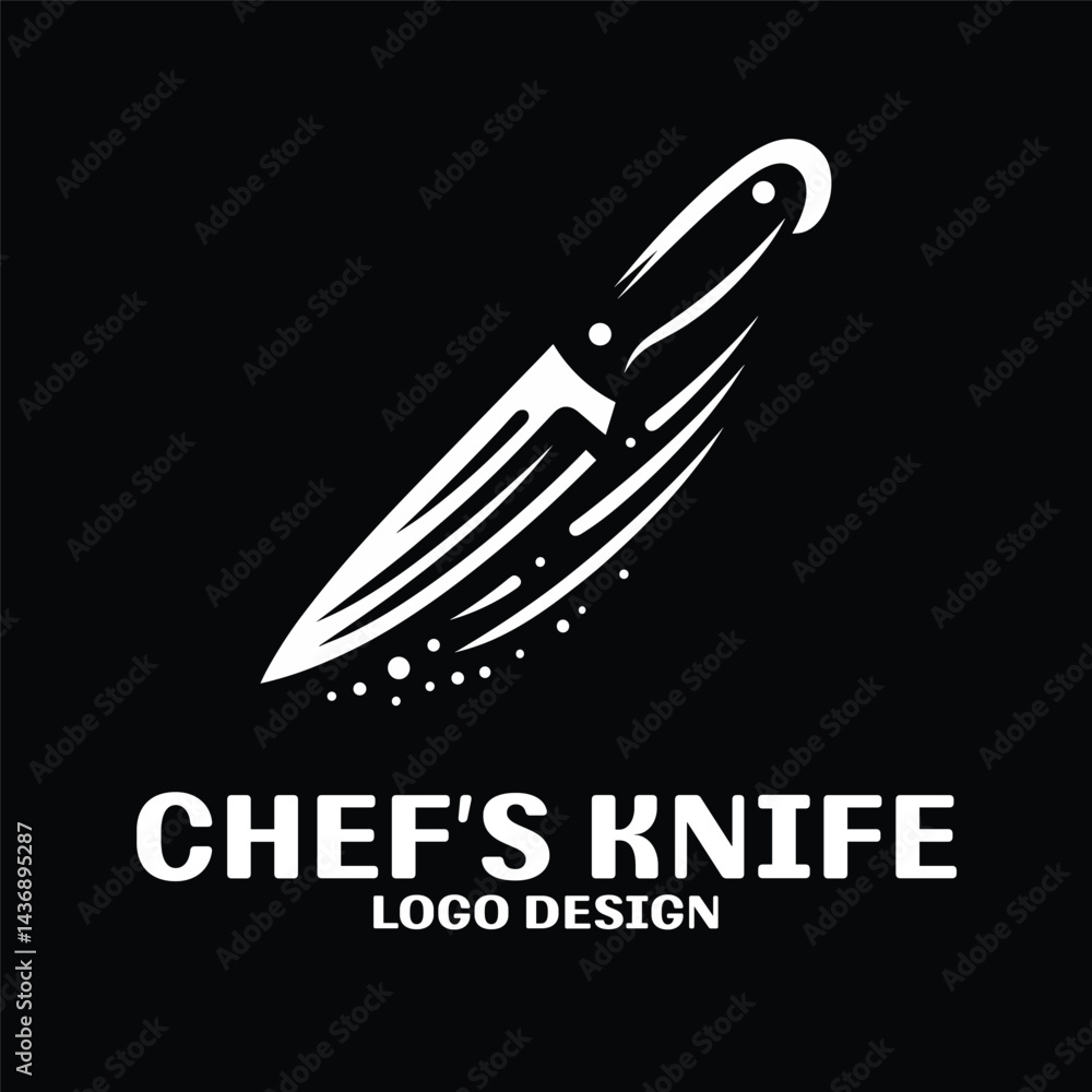 Chef's Knife Vector Logo Design Chef's Knife Vector Logo Design