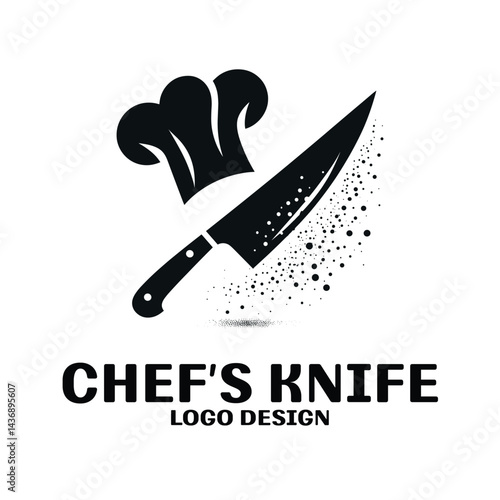 Chef's Knife Vector Logo Design