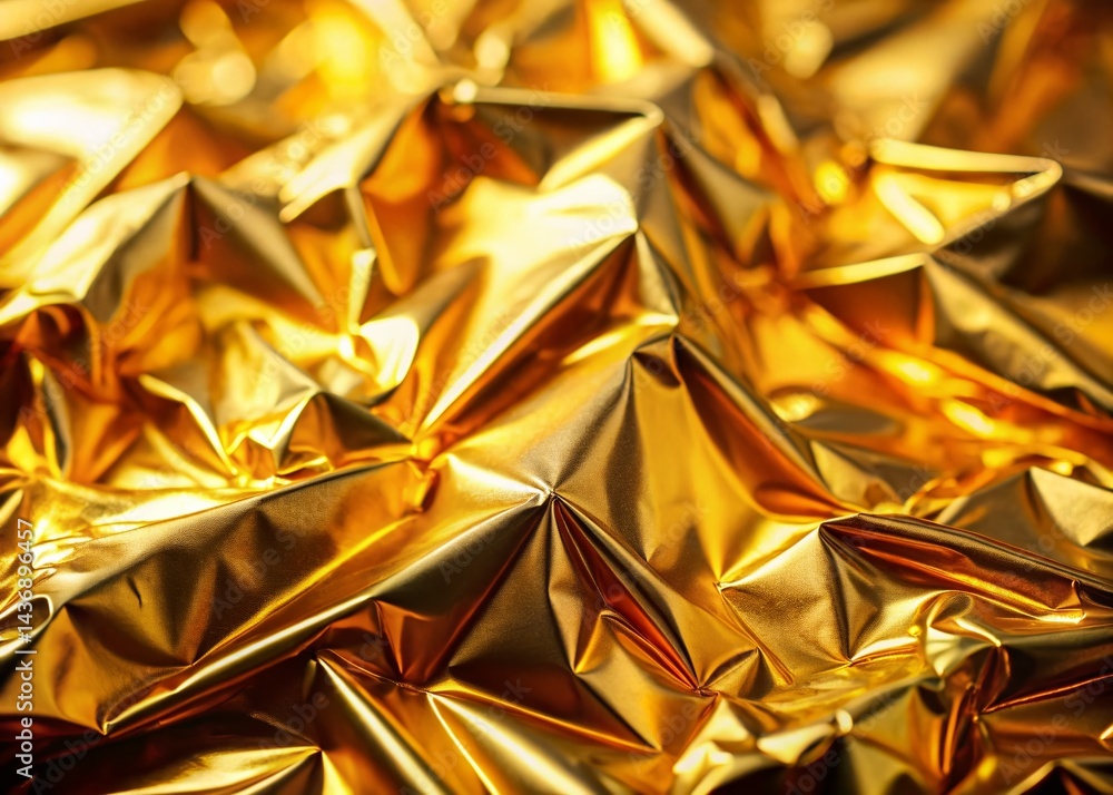 Golden Foil Texture Background: Shimmering Metallic Gold Wallpaper for Design Decoration Golden Foil Texture Background: Shimmering Metallic Gold Wallpaper for Design Decoration