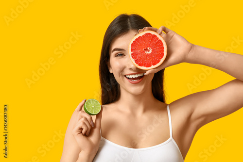 Beautiful young woman with ...