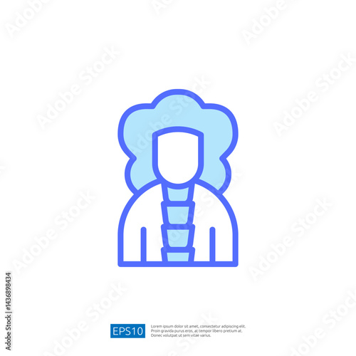 Icon Representing a Legal Professional in Judicial Robes Signifying Law and Judgment