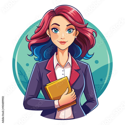 Professional woman holding a book