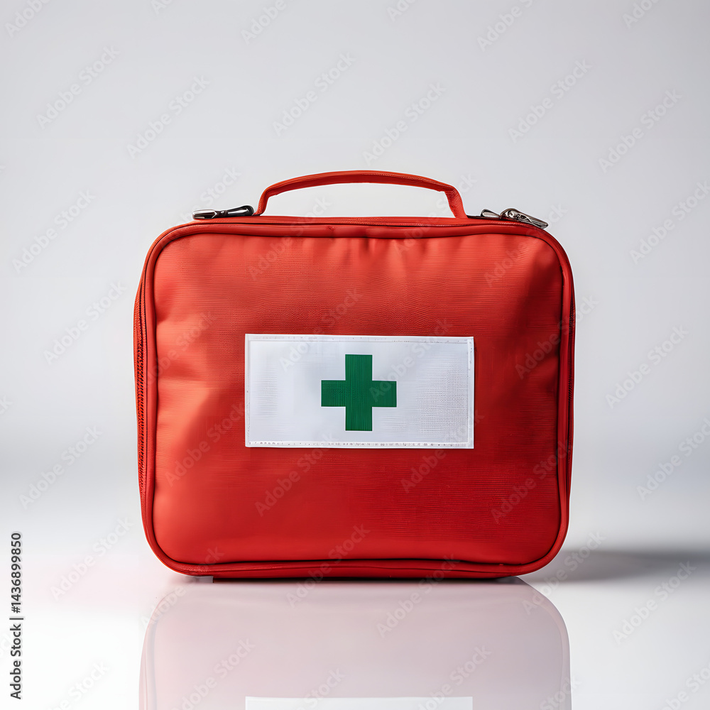 Obraz premium First aid kit on an isolated white background