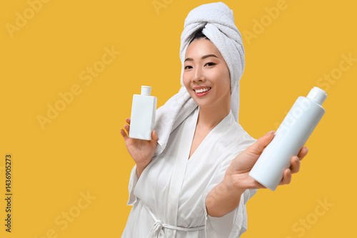 Pretty young Asian woman in...