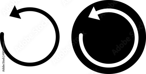 undo icon set. Refresh symbol. reload sign. Circular arrows
