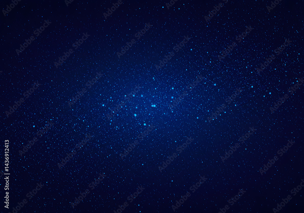 Fototapeta premium Dark Blue Abstract Background with Glowing Particles