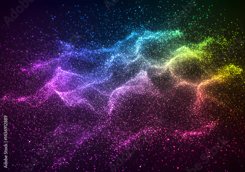 Wallpaper Mural Vibrant Rainbow Nebula: Cosmic Dust and Starlight Background Torontodigital.ca