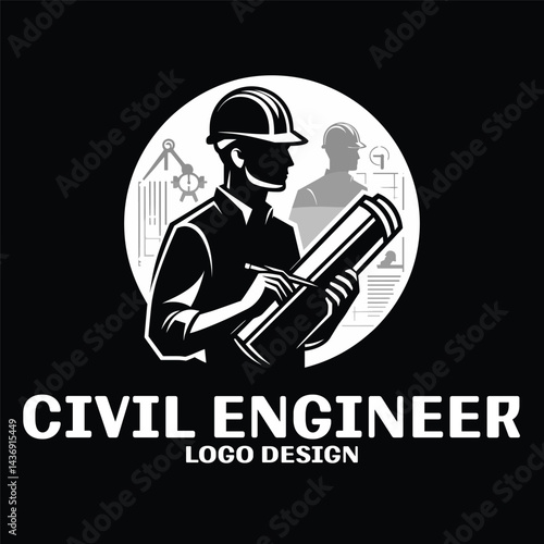 Civil Engineer Vector Logo Design