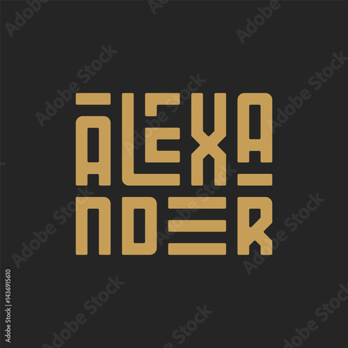 Alexander Name Typography Design