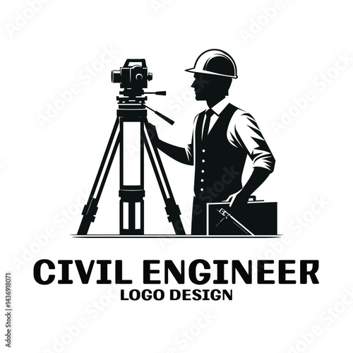 Civil Engineer Vector Logo Design