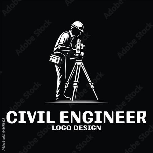 Civil Engineer Vector Logo Design