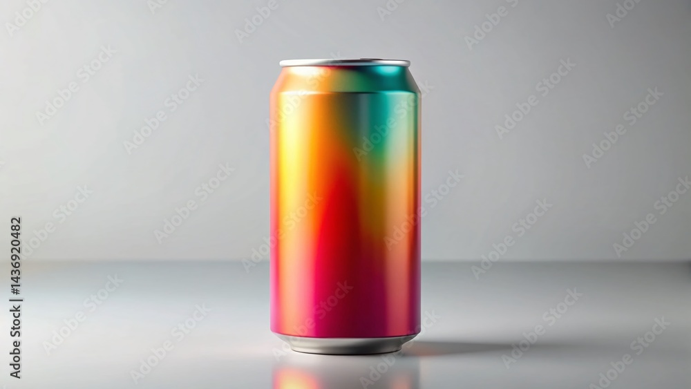 Minimalist Beverage Can Mockup: Clean White Background, Branding Showcase Minimalist Beverage Can Mockup: Clean White Background, Branding Showcase