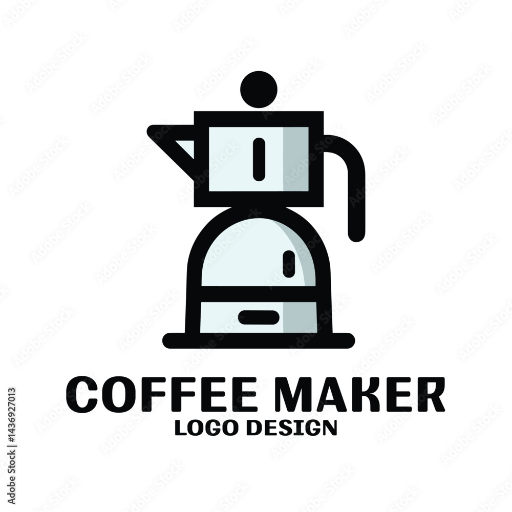 Coffee Maker Vector Logo Design Coffee Maker Vector Logo Design