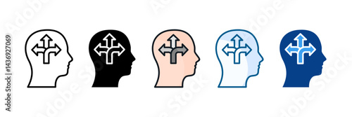 Conceptualization Icon Set Multiple Style Collection