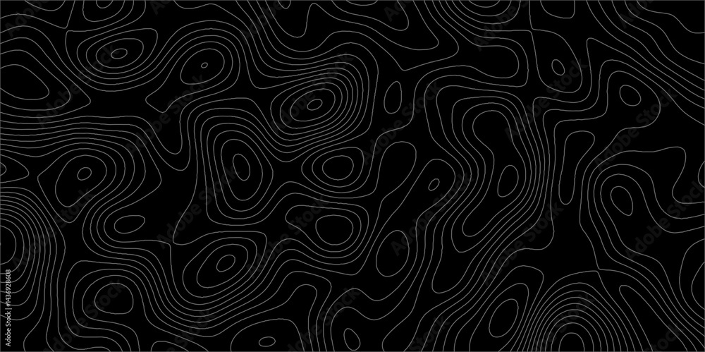 Fototapeta premium Topographic canyon geometric map relief texture with curved layers and shadow .Abstract geometric topographic contour map background. Panorama view gradient multicolor wave curve . 
