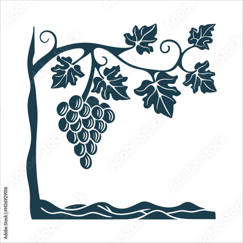 The Vine and Branches Grapevine with a single cluster