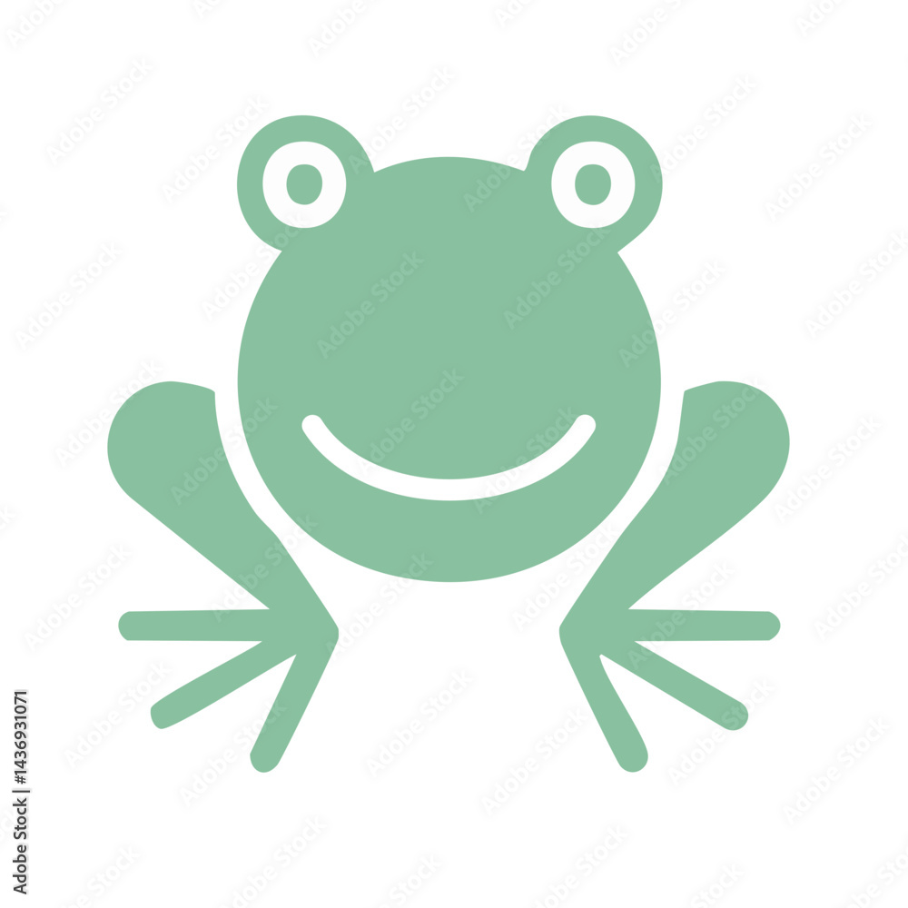 green frog with a smile green frog with a smile