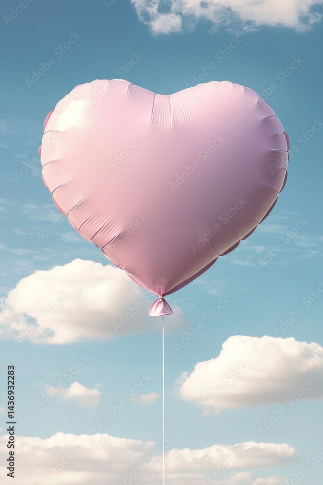 Fototapeta premium The soft pastel colors create a romantic atmosphere for Valentine's Day.